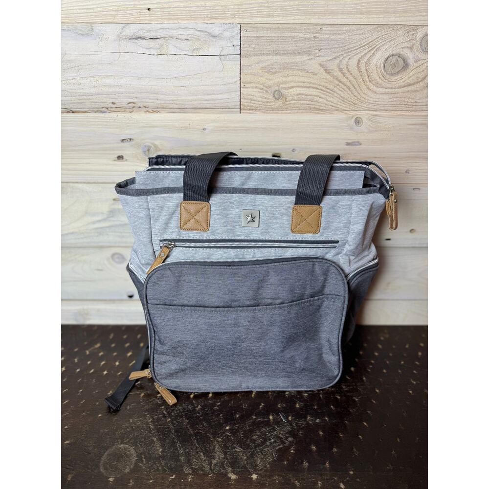 Diaper Bag Backpack Tote Gray‎ Convertible Baby Changing Bag Multi Functional